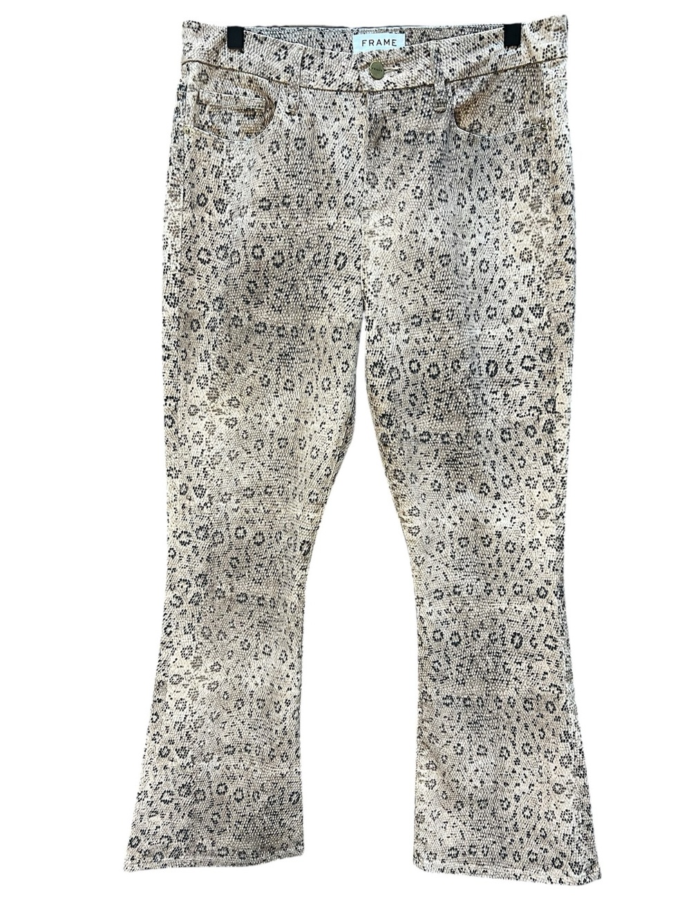 Frame “Le Crop Mini Boot” Python Print Denim Pant - Picture 10 of 12